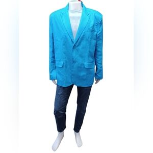 You Look Ugly Today NWT Teal Blazer Size XL